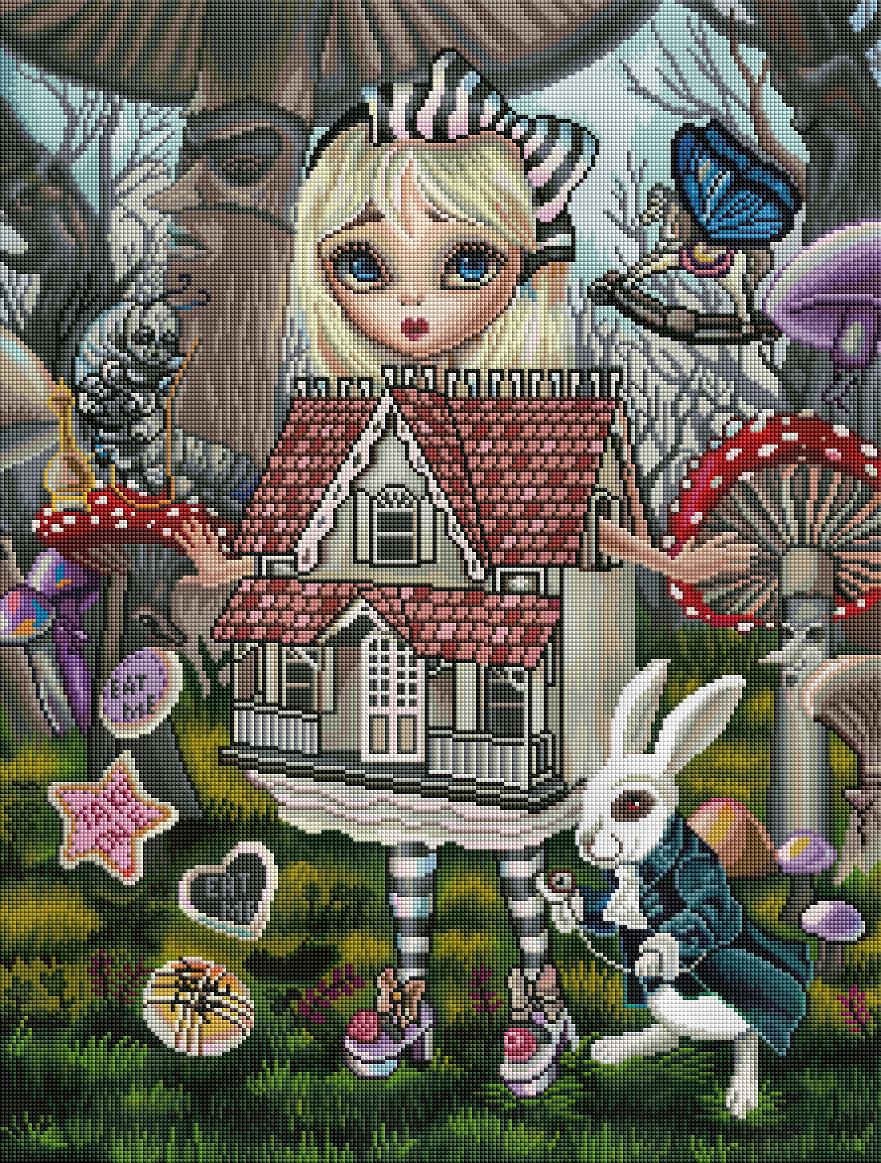 Alice in the White Rabbit House – Official Diamond Art Club®